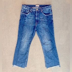 Zara High Rise Waist Crinkle Wash